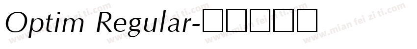 Optim Regular字体转换